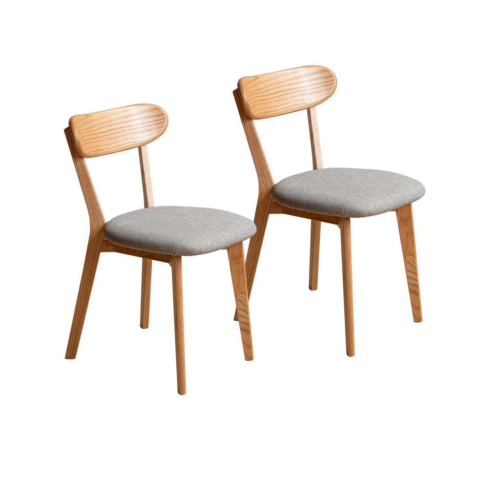 Solid Oak Dining Chairs – FAS Grade Natural Wood, Upholstered Seat, Comfort & Easy Assembly
