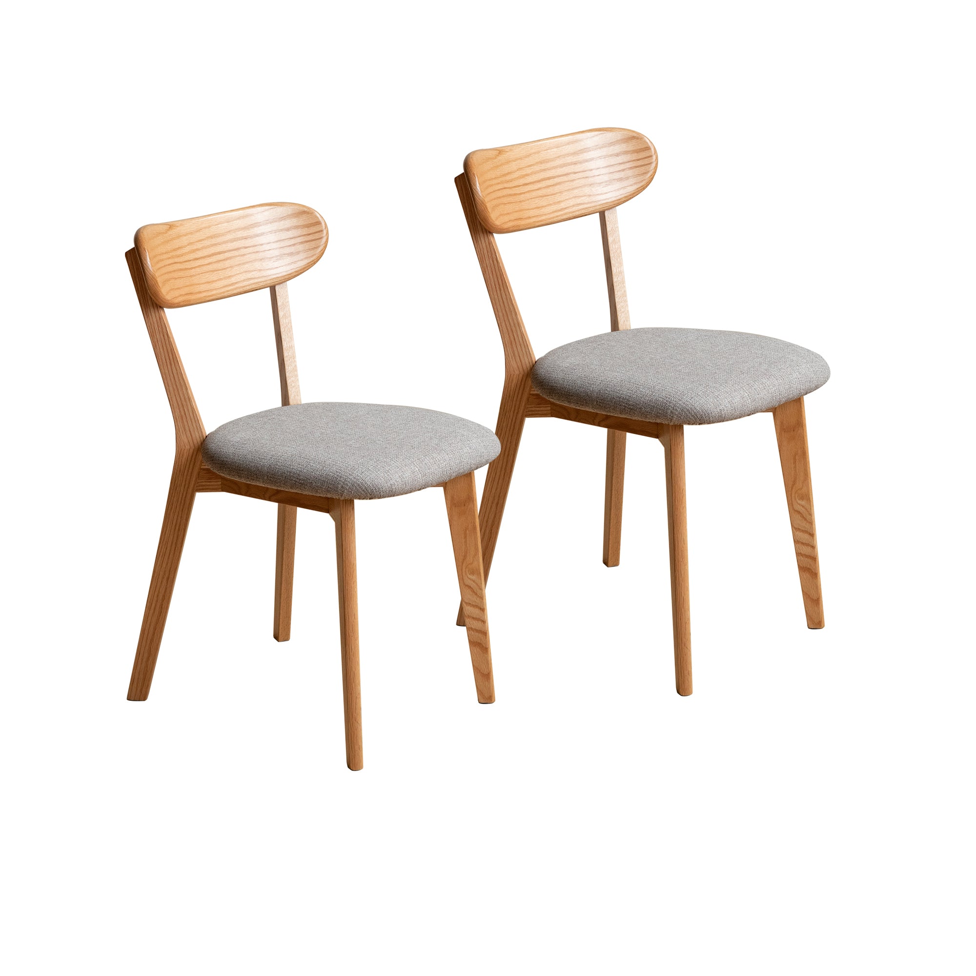 Solid Oak Dining Chairs – FAS Grade Natural Wood, Upholstered Seat, Comfort & Easy Assembly